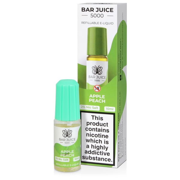 Apple Peach Nic Salt E - liquid By Bar Juice 5000 - The Vape House