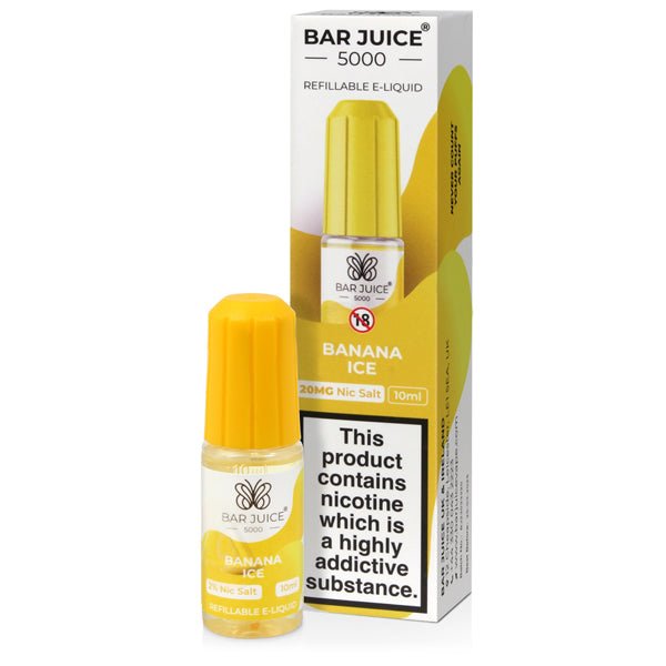 Banana Ice Nic Salt E - liquid By Bar Juice 5000 - The Vape House