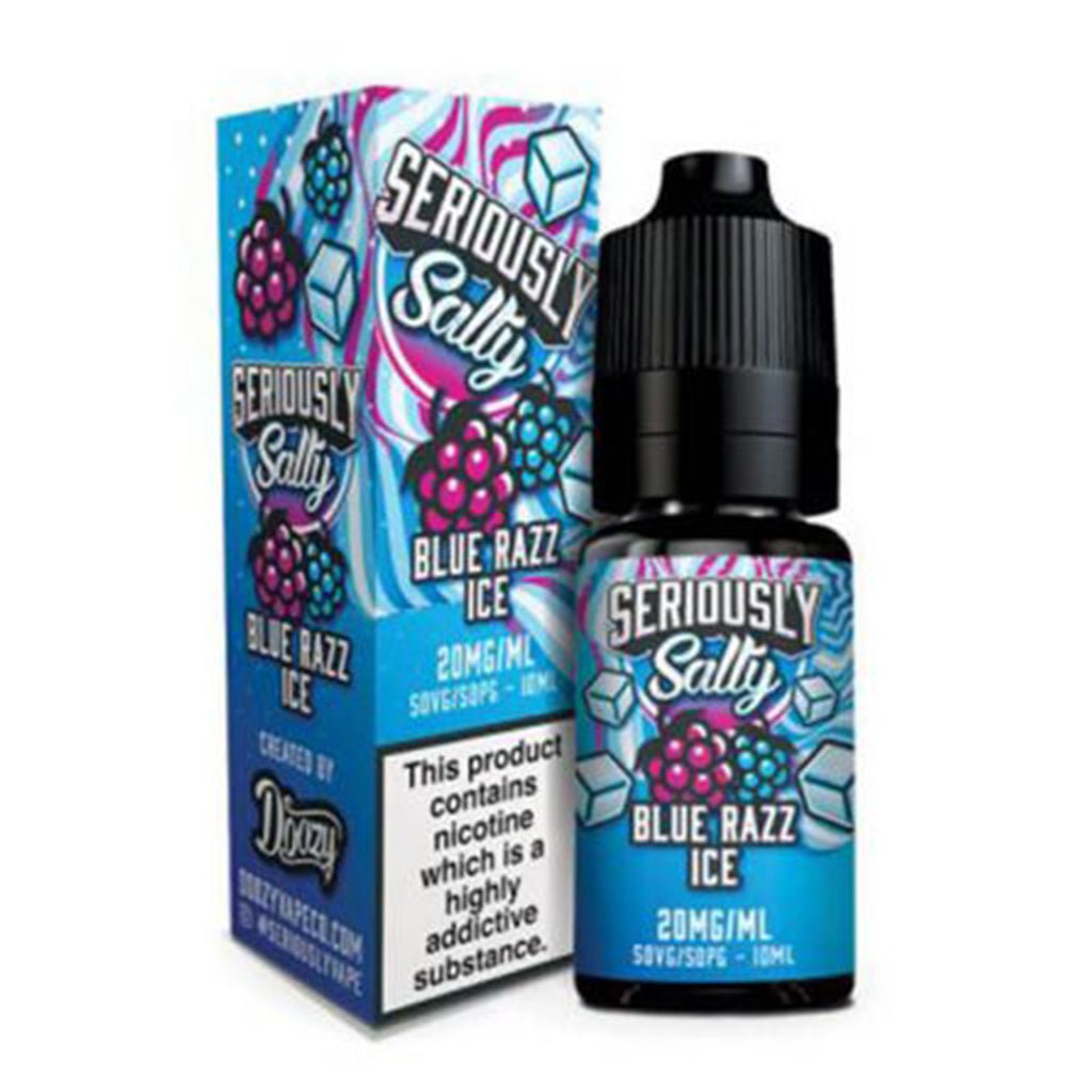 Blue Razz Ice Nic Salt E - liquid By Seriously Salty - The Vape House