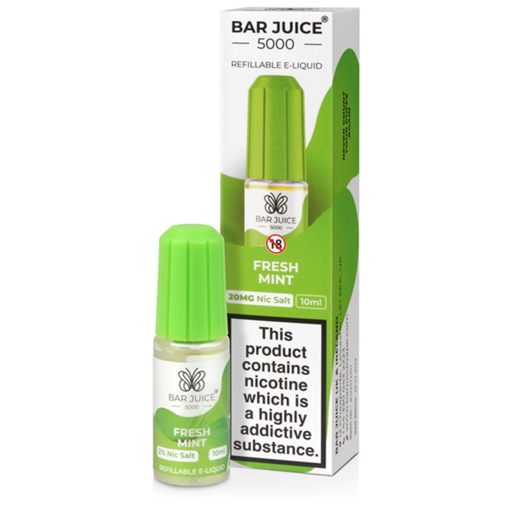 Fresh Mint Nic Salt E - liquid By Bar Juice 5000 - The Vape House