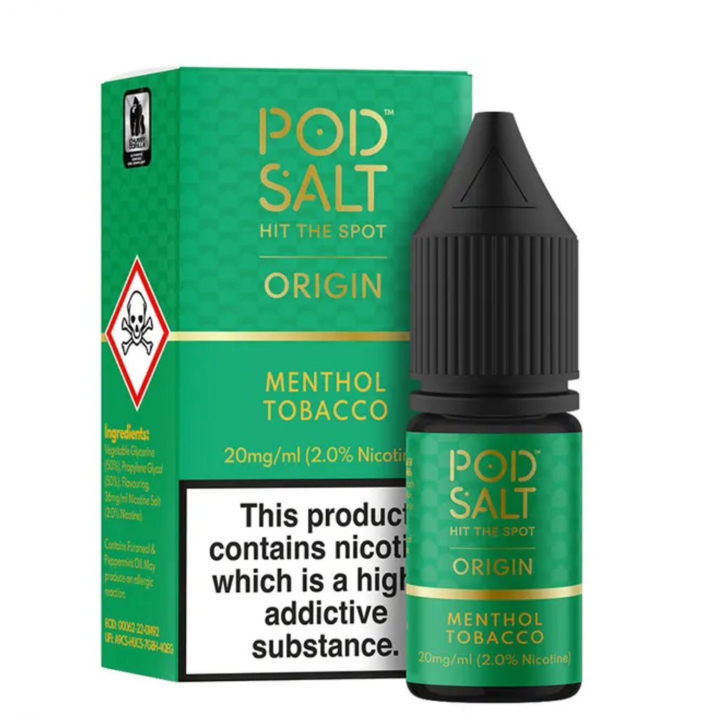 Menthol Tobacco Nic Salt E - Liquid by Pod Salt Origin - The Vape House