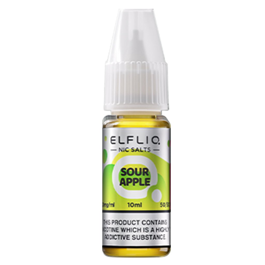 Sour Apple Nic Salt E - liquid By Elfliq Elf Bar - The Vape House