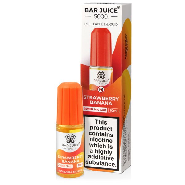 Strawberry Banana Nic Salt E - Liquid By Bar Juice 5000 - The Vape House