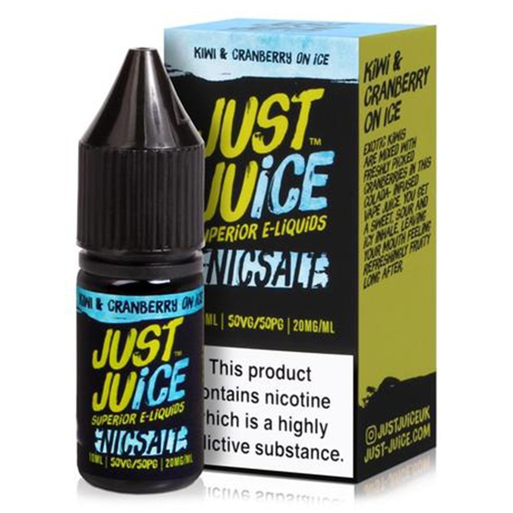 Kiwi and Cranberry on Ice Nic Salt E - liquid By Just Juice - The Vape House