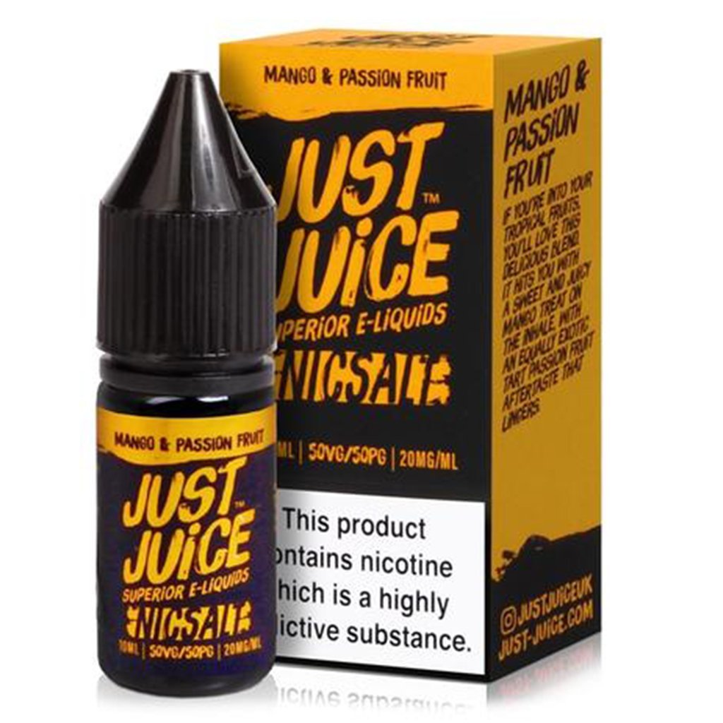 Mango and Passion Fruit Nic Salt E - liquid By Just Juice - The Vape House