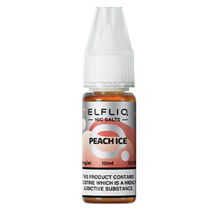 Peach Ice Nic Salt E-liquid By Elfliq Elfbar
