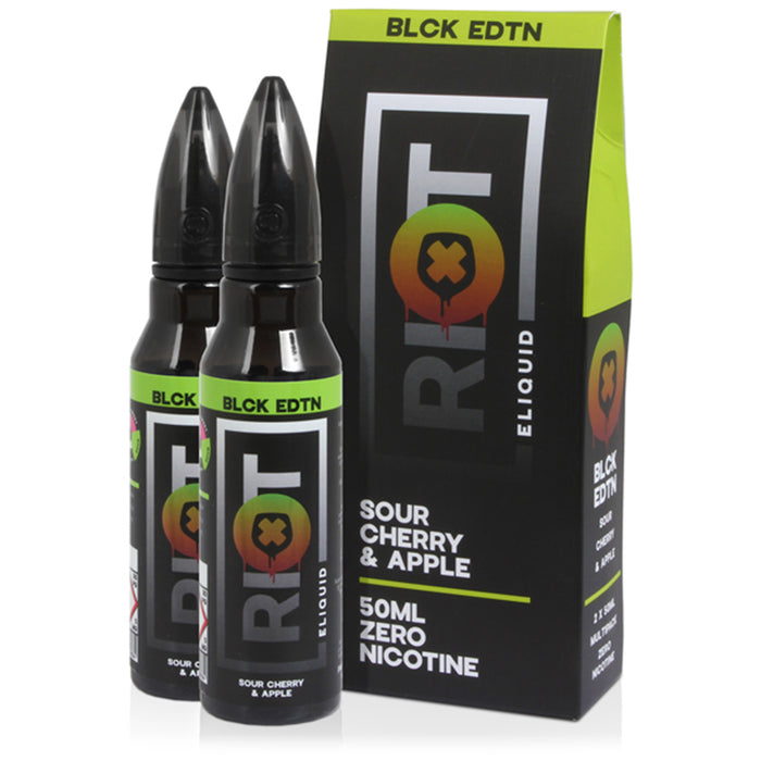 Sour Apple and Cherry by Riot Squad Black Edition 100ml Shortfill