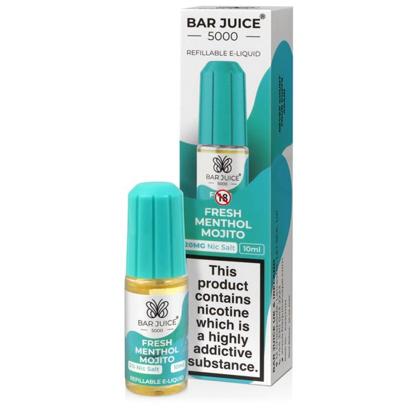 Fresh Menthol Mojito Nic Salt E - liquid by Bar Juice 5000 - The Vape House