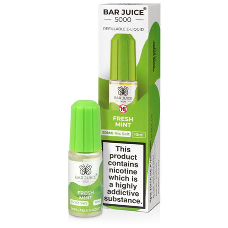 Fresh Mint Nic Salt E - liquid By Bar Juice 5000 - The Vape House