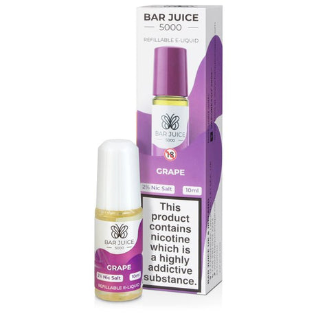 Grape Nic Salt E - liquid By Bar Juice 5000 - The Vape House