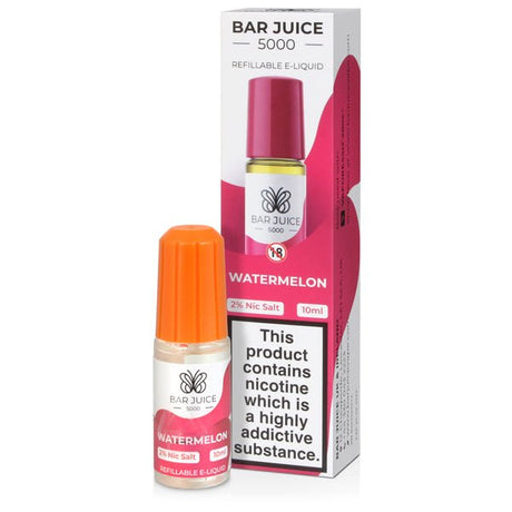 Watermelon Nic Salt E - liquid By Bar Juice 5000 - The Vape House